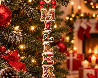 Personalized Family Name Ornament, Custom Name Christmas Ornament, Family Christmas Keepsake, Last Name Ornament, Personalized Family Gift
