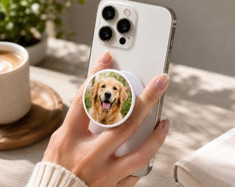 custom phone grip, Pet Lover Gift custom phone grip, magnetic phone grip phone grip with photo personalized phone grip custom pet phone grip
