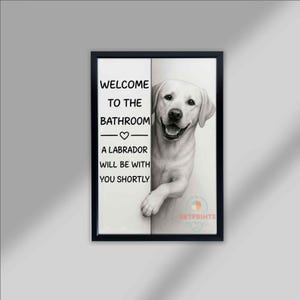 Décoration de salle de bain Labrador Retriever : cadeau amusant pour les amoureux des chiens