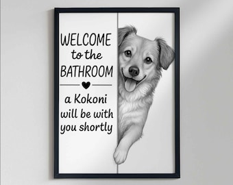 おもしろ犬用トイレポスター：偉大さは急げない - ペットトイレの