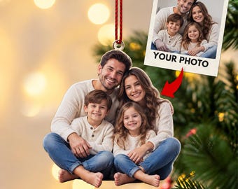 Personalized Family Photo Ornament, Custom Family Christmas Ornament, Family Keepsake, Custom Photo Gift, Personalized Christmas Gift