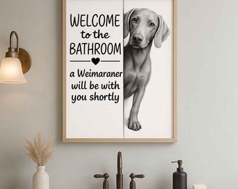thumbnail image 2 of Weimaraner Dog Sign Dog Lover Gift Farmhouse A Weimaraner's House Rules Wooden 2 of 9