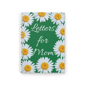 Cuaderno de espiral para mamá, diario para escribir cartas, regalo para el Día de la Madre, diseño floral verde, diario caprichoso, cartas para mamá