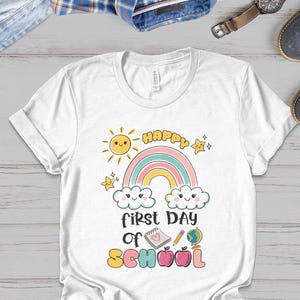 Happy First Day of School PNG, 1st day of school Png, Back to School PNG, First Day Of School PNG, Teacher png, Hello school png, Cricut