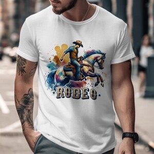Rodeo Junkie Png, Western Cowboy Shirt PNG Rodeo Shirt Png, Sublimation Design, Country Western Png File Digital File Instant Download