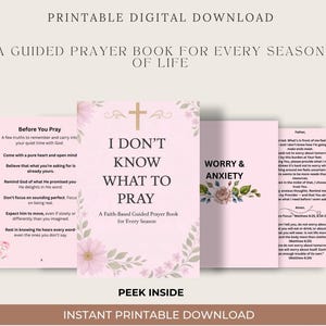 75-Page Guided Prayer Book for Women | Digital Devotional for Peace, Anxiety, Healing & Faith Growth image 3