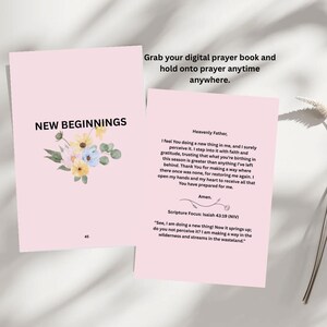 75-Page Guided Prayer Book for Women | Digital Devotional for Peace, Anxiety, Healing & Faith Growth image 2