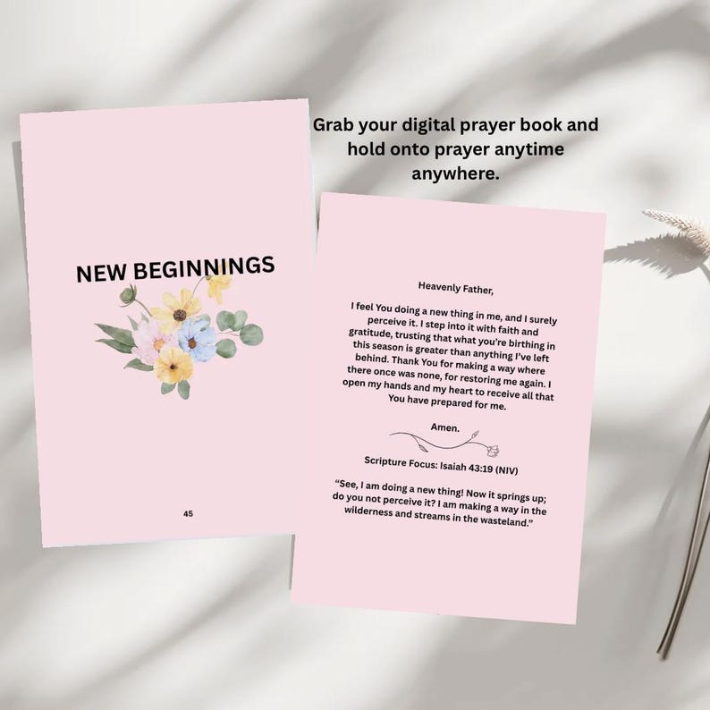 75-Page Guided Prayer Book for Women | Digital Devotional for Peace, Anxiety, Healing & Faith Growth image 2