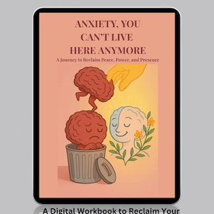 Digital Anxiety & Overthinking Journal PDF | 44-Page Self-Healing Workbook | Mental Health Tool for Calm
