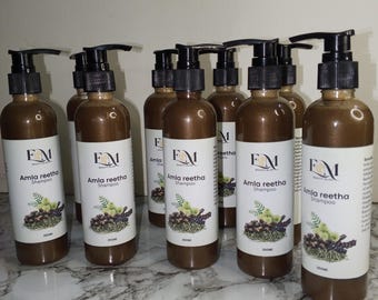 Shampoo alle erbe Amla Reetha, anticaduta, biologico, senza solfati, per la crescita dei capelli
