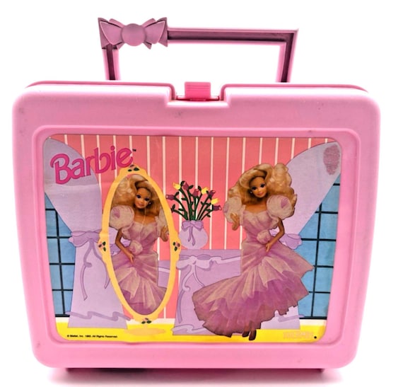 1990's Barbie Pink Mirror Plastic Lunchbox Mattel/thermos Brand - Etsy