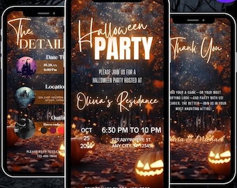 Hotel Transylvania Halloween Video Invitation: Animated Digital Evite (Editable Template)