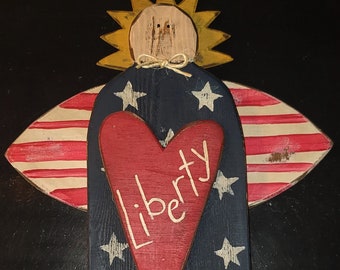 Houten Lady Liberty patriottisch Americana e-patroon