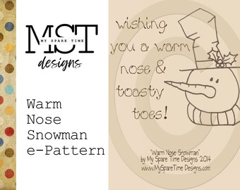 Primitive Rustic Snowman Doodle Pattern