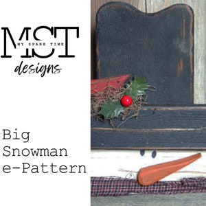 Rustic Wooden Snowman Head e-Pattern