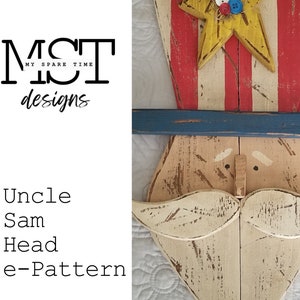 Patriotic Americana Uncle Sam Wooden Porch Decor E-pattern