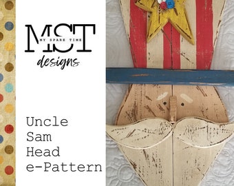 Patriotic Americana Uncle Sam Wooden Porch Decor E-pattern