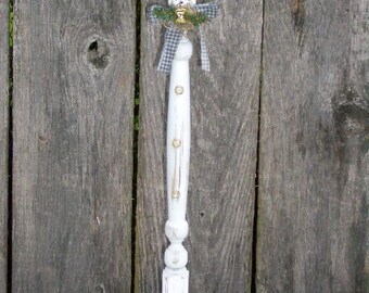 Houten spindel Sneeuwpop Winter Kerstdecor E-patroon