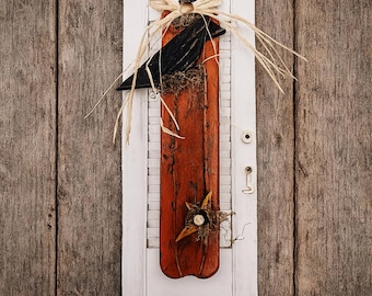 Houten kraai en pompoen geüpcycled sluiter e-patroon