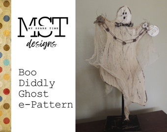 Primitive Rustic Wooden Ghost Shelf Sitter e- Pattern