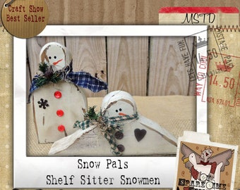 Primitive Snowman Pattern, Primitive Snowman, Primitive Wooden Snowman, Wood Snowman Pattern, Snowman Shelf Sitter, Folk Art Snowman