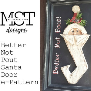 Primitive Rustic Wooden Santa Holiday Decor e-Pattern