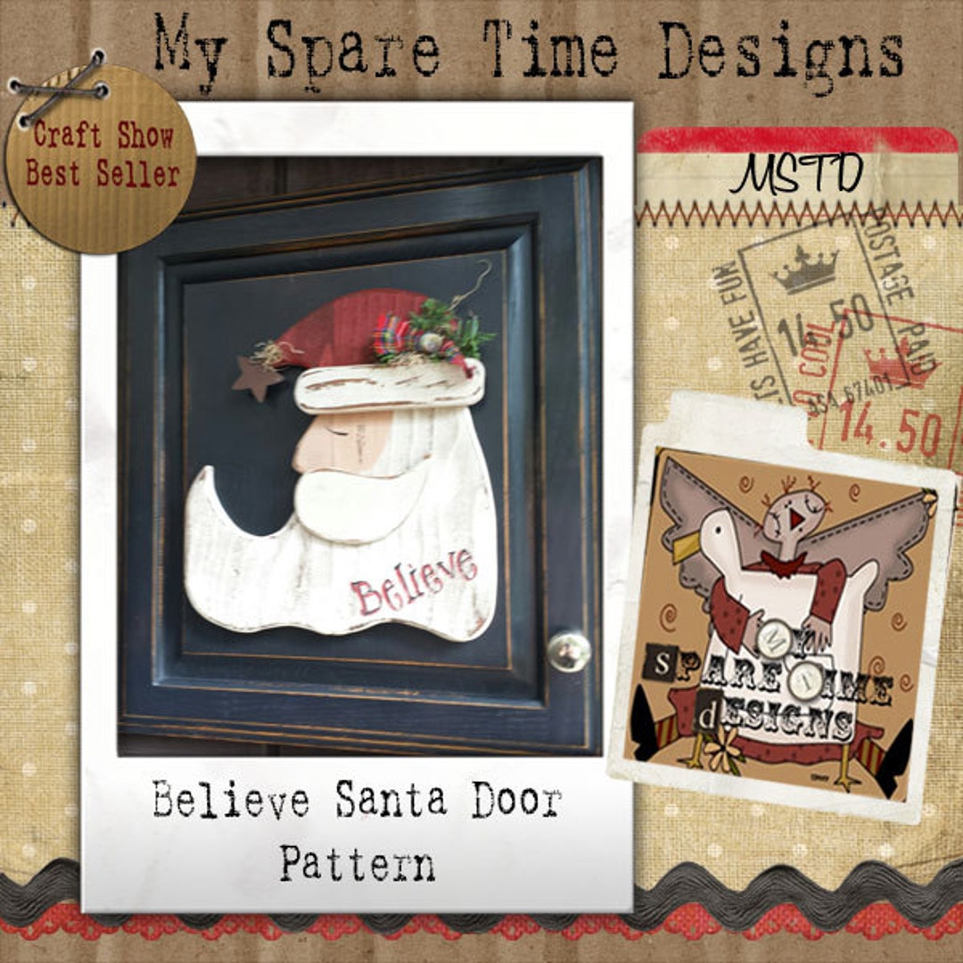 Primitive Santa Pattern Primitive Wood Pattern Primitive - Etsy