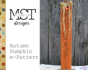 Wooden Rustic Farmhouse Pumpkin e-Pattern