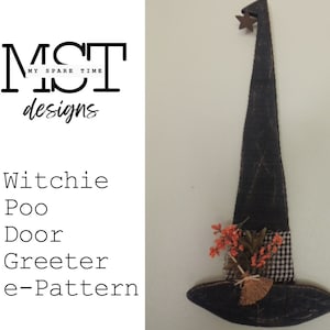 Spooky Halloween Witch Hat Wooden Porch Decor E-pattern