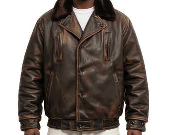 RARE Vintage 1986 Avirex Type A-2 Old Leather Flight Jacket With