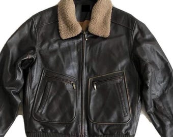 Chaqueta militar bomber G1 de los años 60, cuello de piel desmontable, hecha a mano, marrón desgastado, corte relajado, para hombre, abrigo de piel de vaca auténtica, estilo urbano.