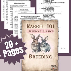 Rabbit Breeding Guide Printable: Breeding Calendar, Pair Selection (PDF Download)