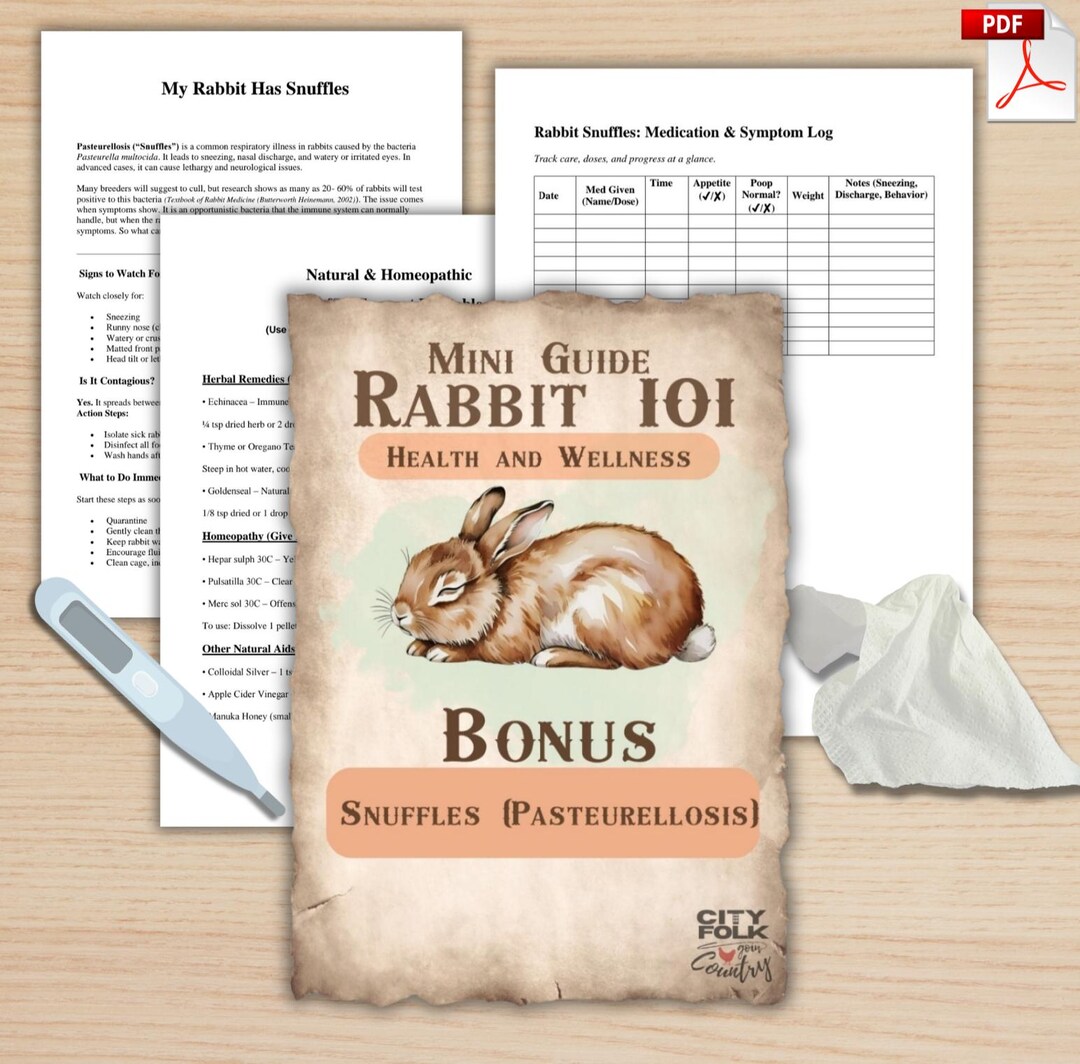 Rabbit Snuffles Care Guide: Natural Homeopathic Remedies (PDF ...
