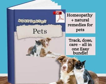 Pet Homeopathy Bundle, Natural Remedies, Dosing Trackers (PDF)