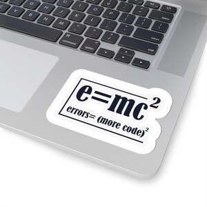 Errors Equal More Code Sticker – Waterproof Durable Vinyl Decal image 3