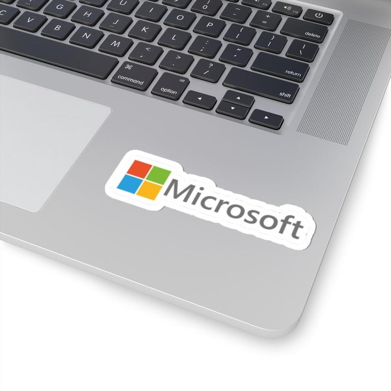Microsoft Logo Sticker - Waterproof Durable Vinyl Perfect for Laptops ...