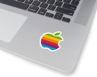 Rainbow Apple Logo Sticker - Waterproof Vinyl Decal