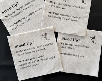 Funny cocktail napkins specially designed for single women. Used for events like bachelorette parties, wine club, book club, celebrations.