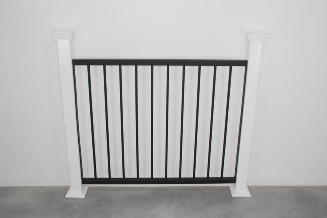 Custom Metal Guardrail – 42” Modern Steel Railing for Deck, Balcony, or ...