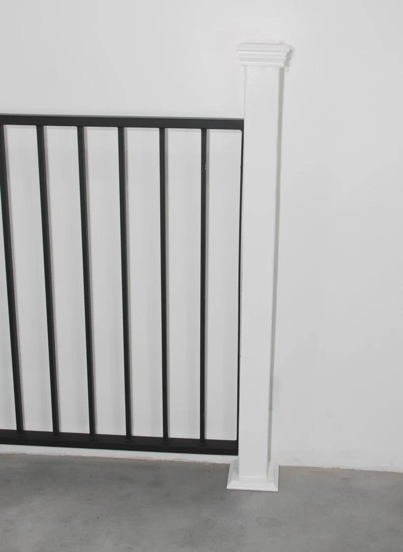 Modern Metal Guardrail – 42” Custom Railing for Porch, Deck, or Balcony ...