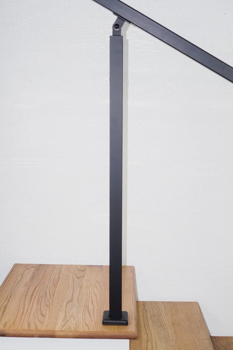 Square Railing Post Modern Square Steel Handrail Post | Adjustable Swivel, Easy Install - Etsy