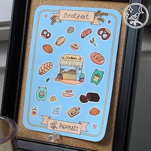 Foglio di adesivi "Brotzeit" - opaco, 24 adesivi