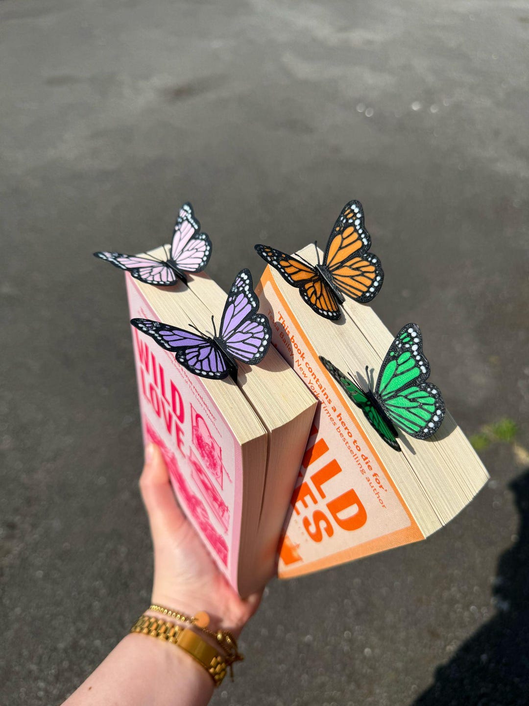 3D Printed Butterfly Bookmark: Colorful Book Lover Gift, Set of 4 - Etsy
