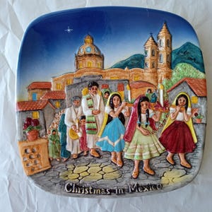Christmas in Mexico Plate, John Beswick Royal Doulton 1973