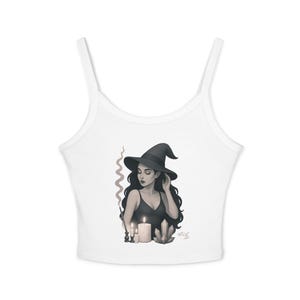 WTCHY Witchy Frauen Spaghetti Strap Tank Top Niedliches Paar Design, Sommer Stil, Freizeitkleidung, Perfekt für Festivals, Geschenke