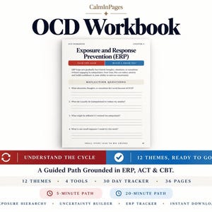 OCD Workbook PDF, Printable ERP Therapy for Adults