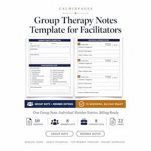 Group Therapy Notes Template PDF Therapist Session