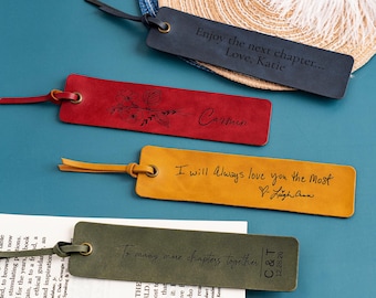 Custom Bookmark with Birth Month Flower, Personalized Laser Engraved Gift for Teachers, Birthday Gifts for Book Lovers, Anniversary Gift
