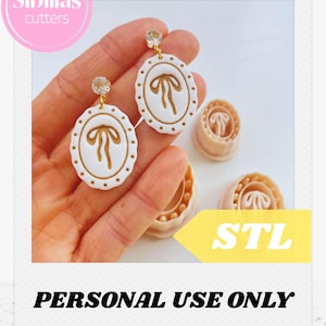 Juego de cortadores de marcos ovalados STL: cortador de arcos detallado con bordes cónicos