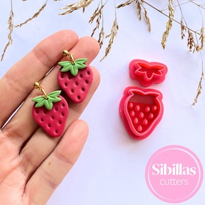 Strawberry Polymer Clay Cutter: Tropical Fruit Dangle Earring Tool